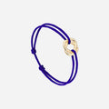 Bracelet trefle - plaque or - Bleu roi