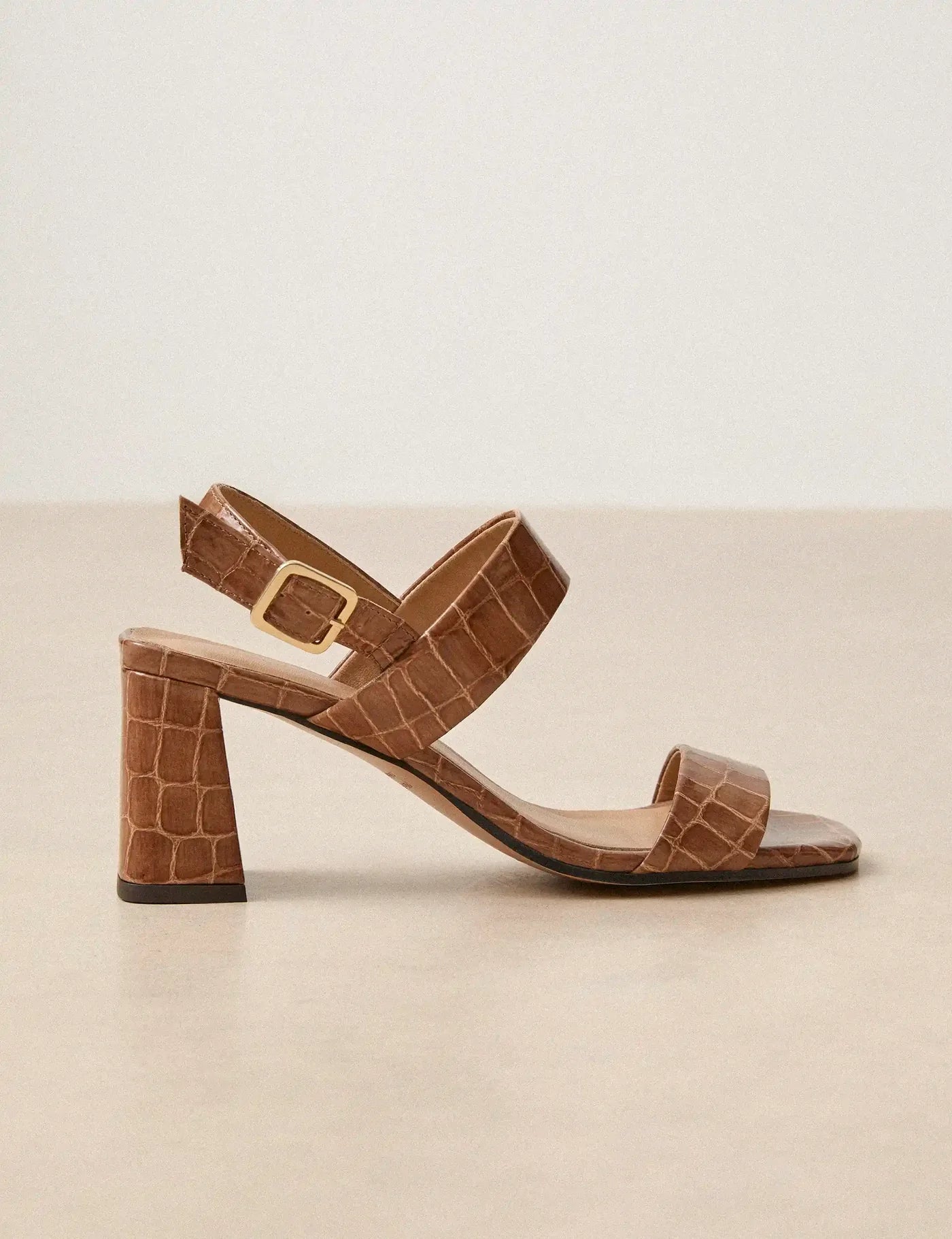 Sandales N°624 cuir coco taupe