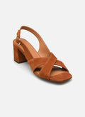 Sandales N°652 suede cognac