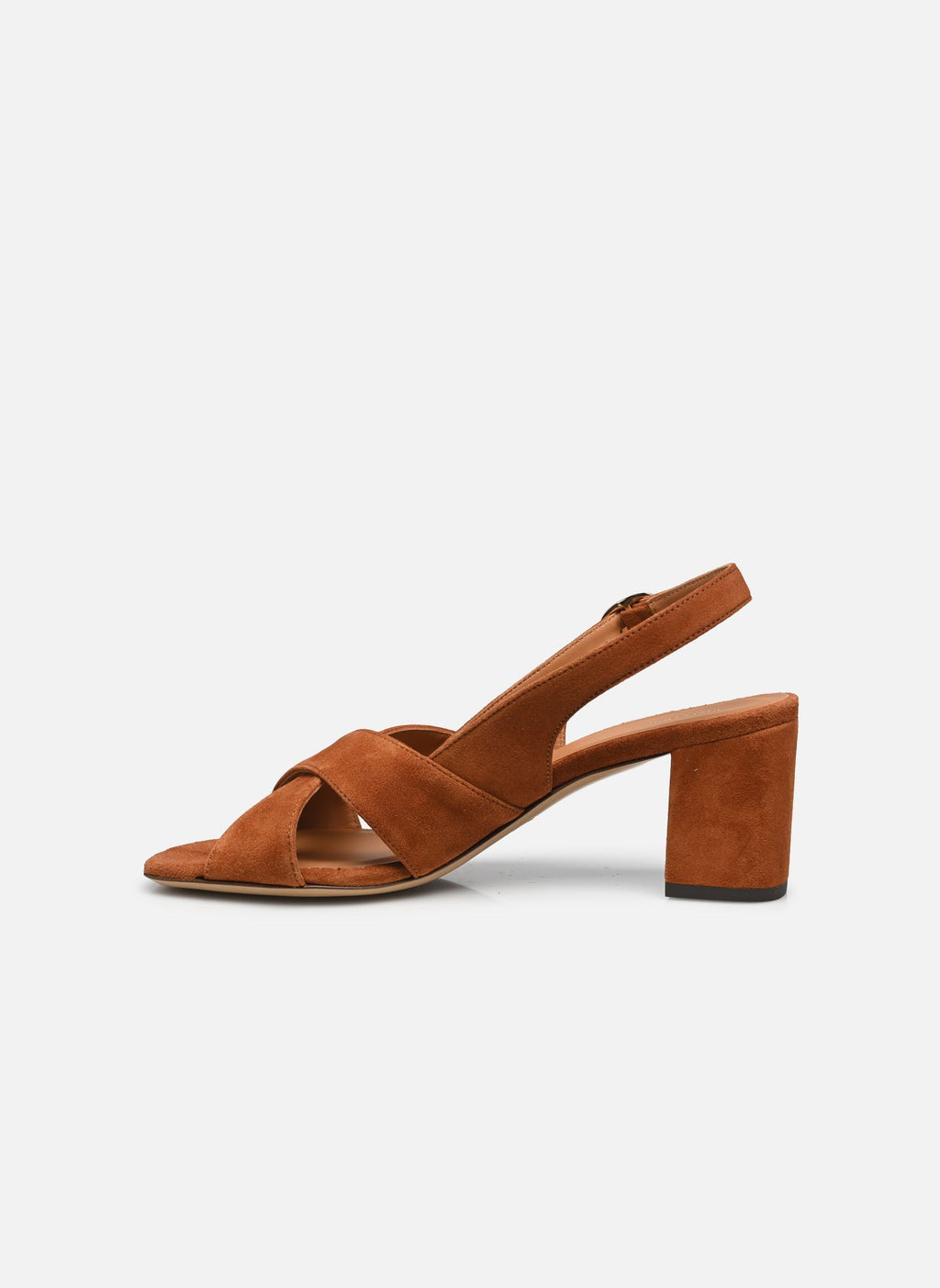 Sandales N°652 suede cognac