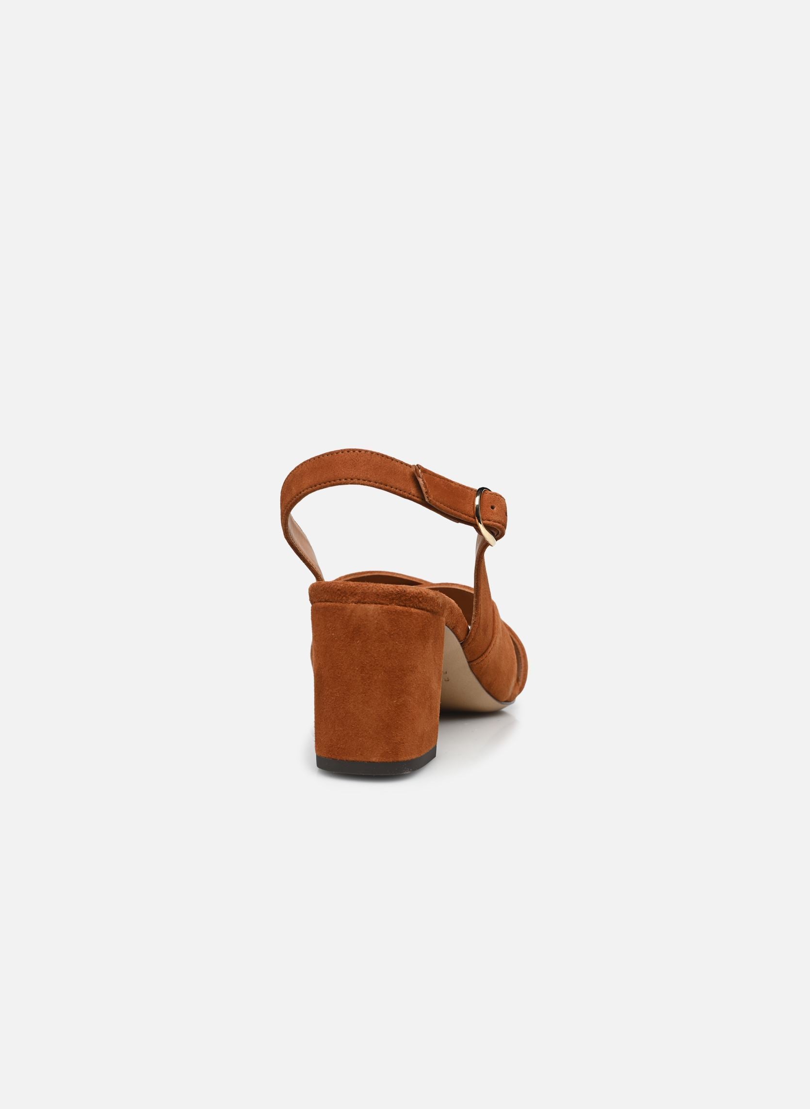 Sandales N°652 suede cognac