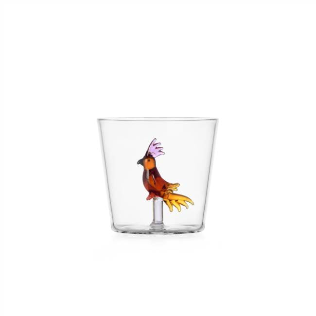 Talking Trees - Verre oiseau tropical ambre