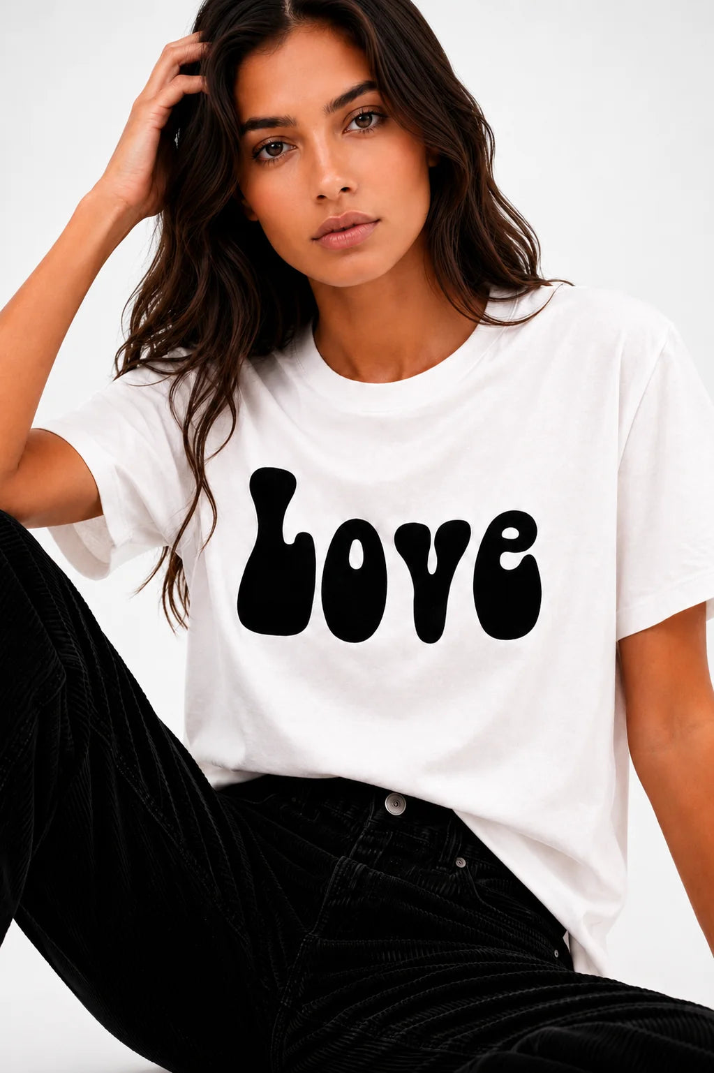 T-Shirt Love - OffW/Navy