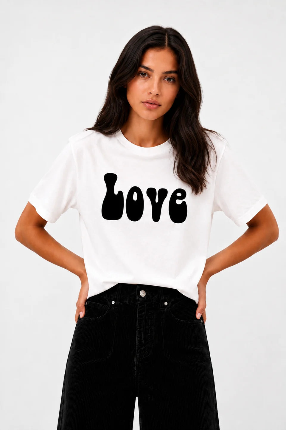 T-Shirt Love - OffW/Navy