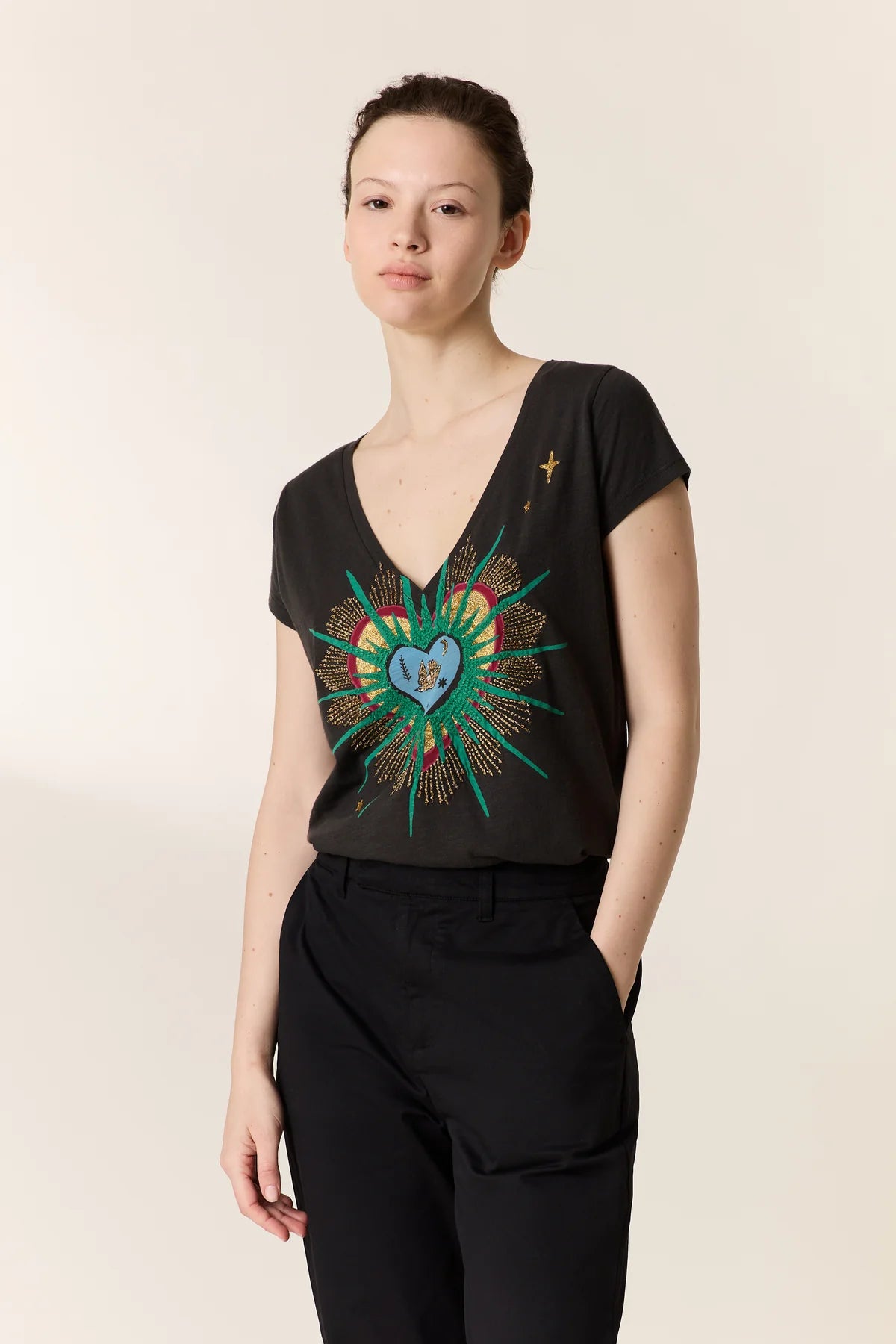 T-shirt Tonton JC03 Ex Voto carbone