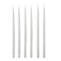 TWIST - Bougies blanches - pack de 6