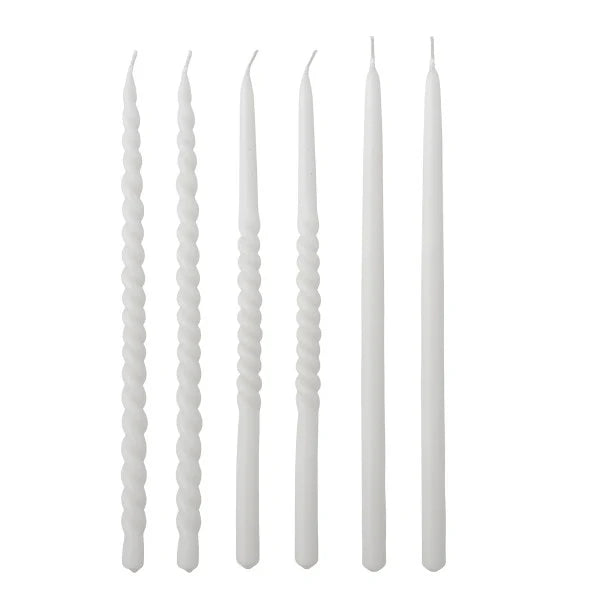 TWIST - Bougies blanches - pack de 6
