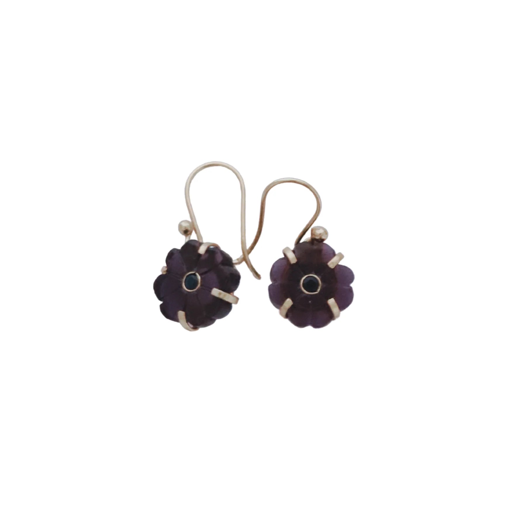 Boucles d'oreilles flower - amethyste