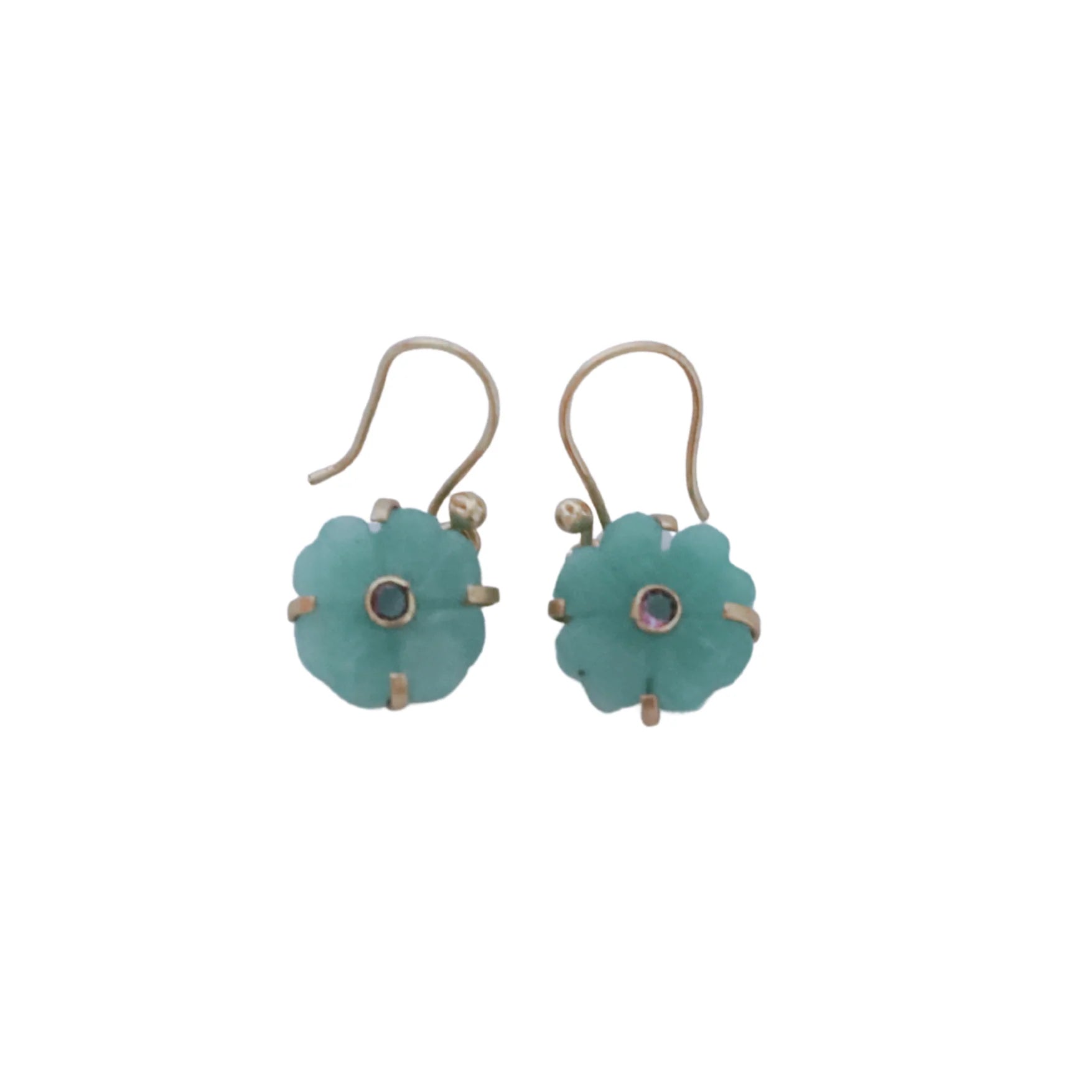 Boucles d'oreilles flower - amazonite