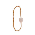 Bracelet coeur de pierre - pierre de lune