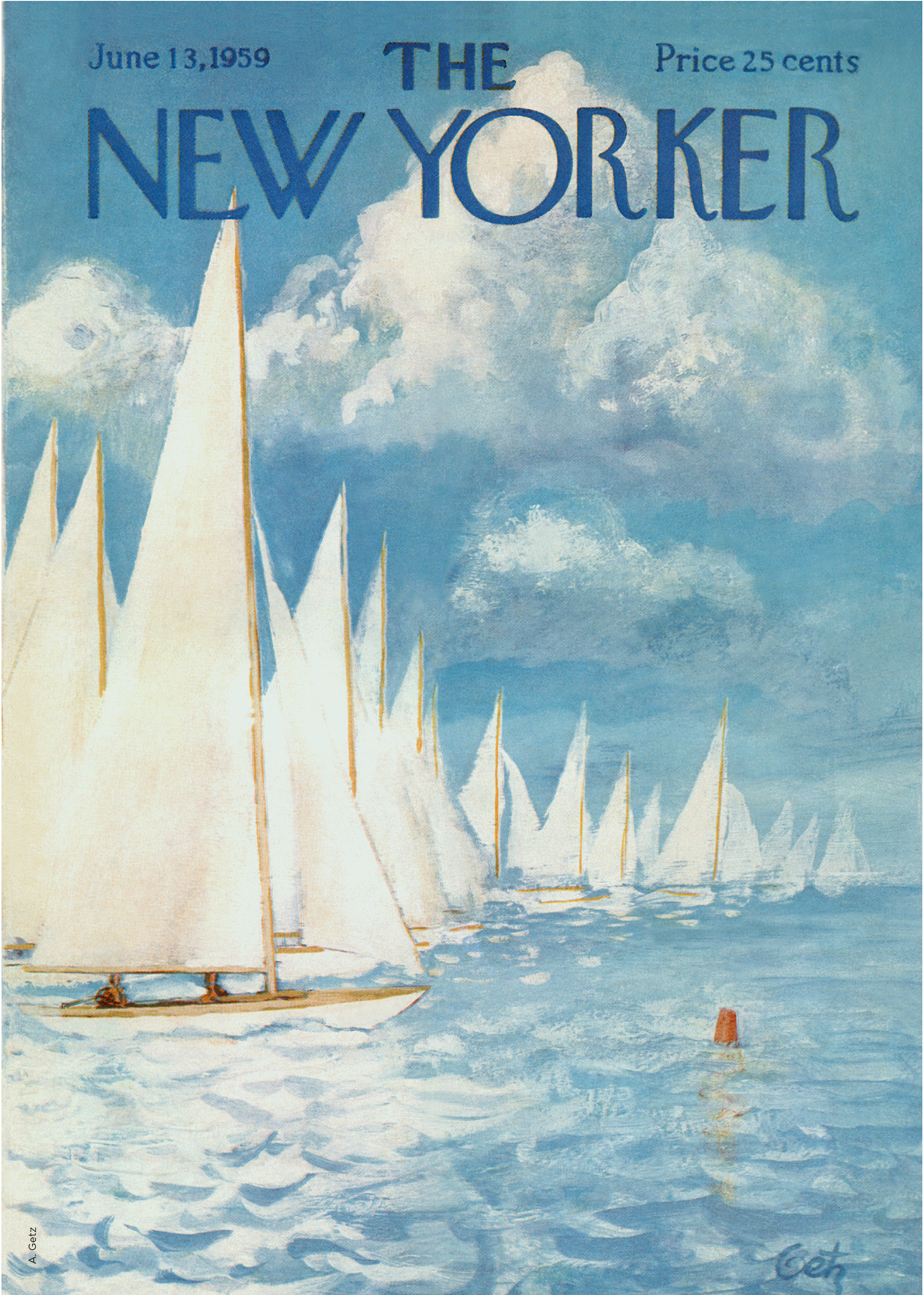 The newyorker - getz boat race 30x40
