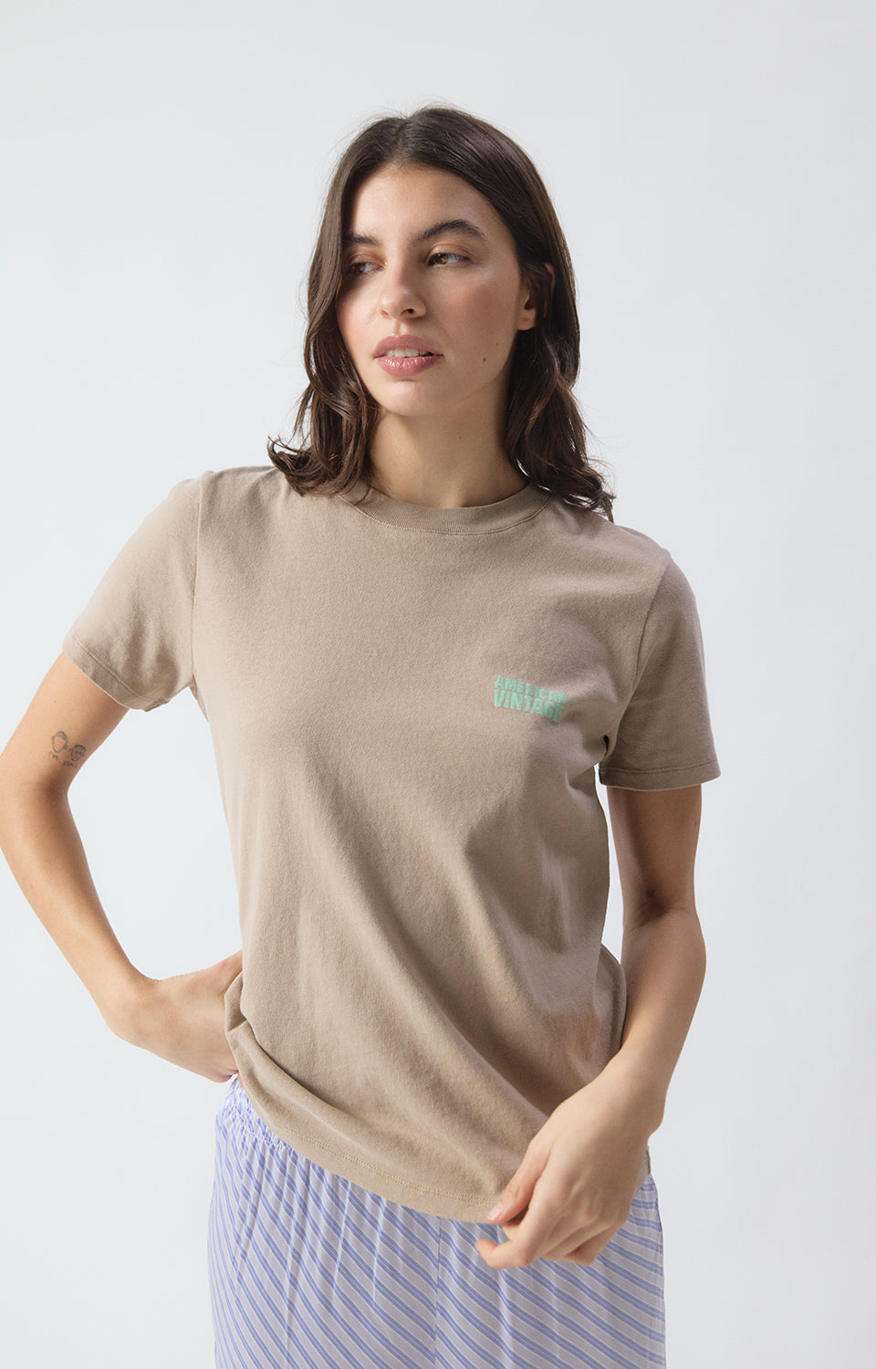 Tshirt col rond - Granite chine