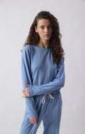 Tshirt ample - Bleu Chine