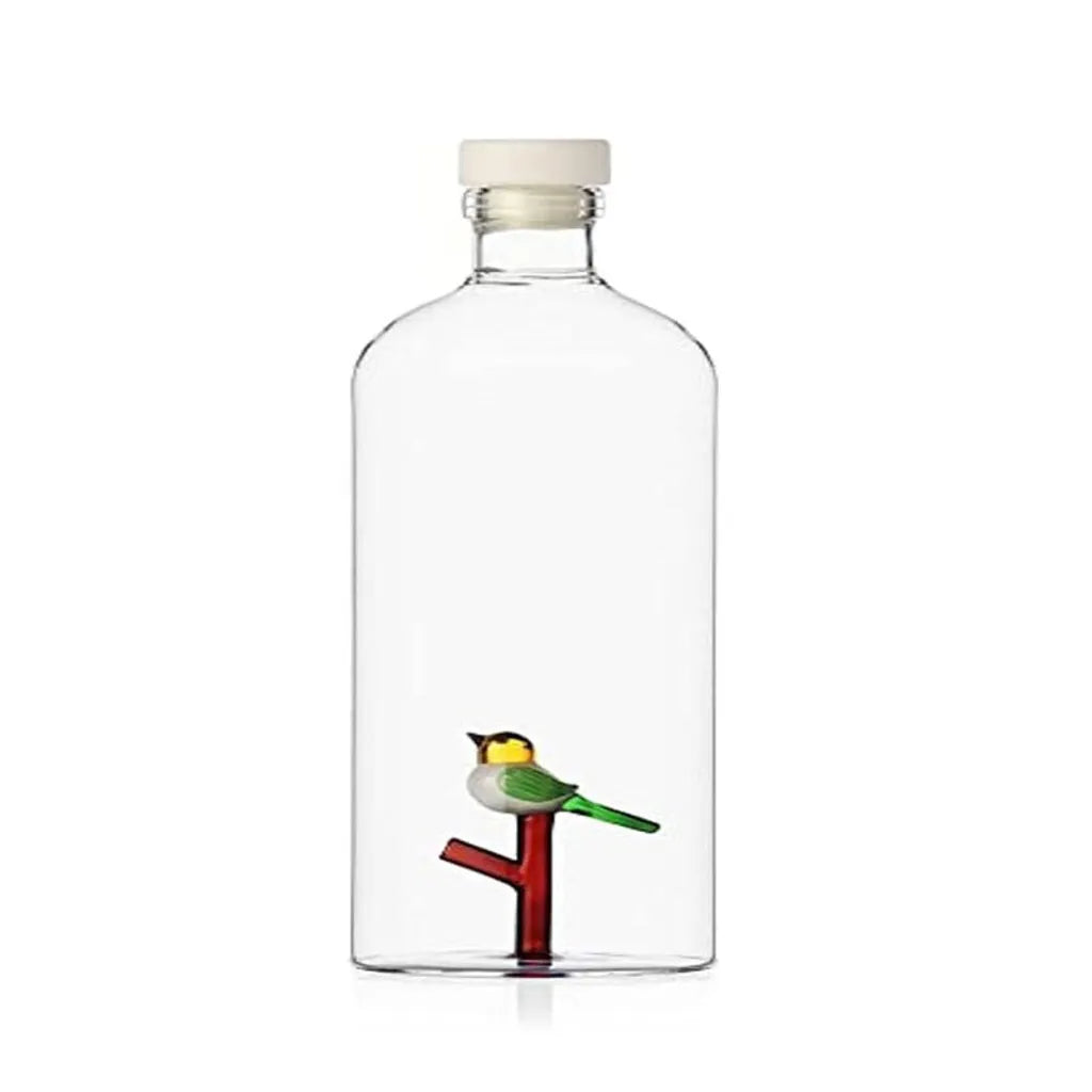Bouteille avec oiseau