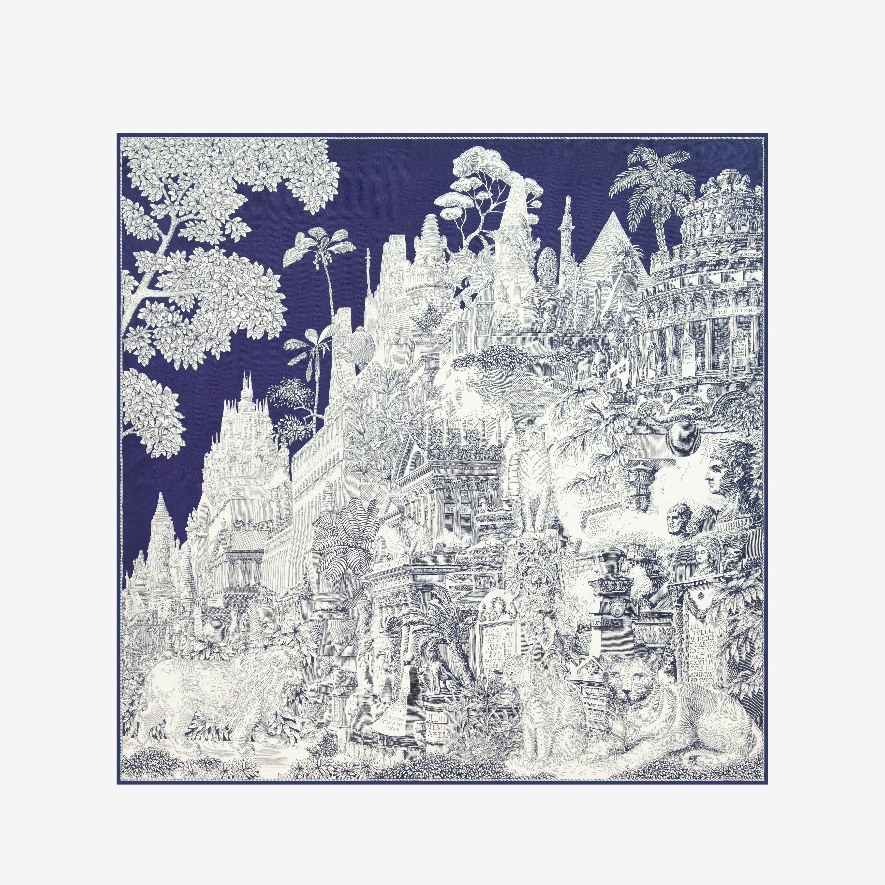 Carre 130 piranesi - bleu marine 3