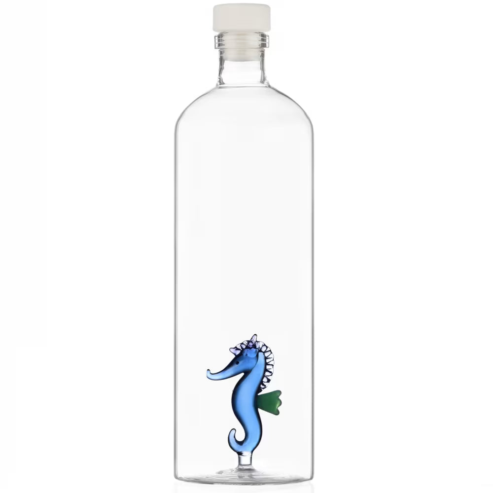 Marine Garden - Bouteille hippocampe bleu