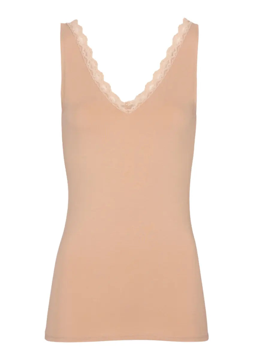 Lace singlet nude