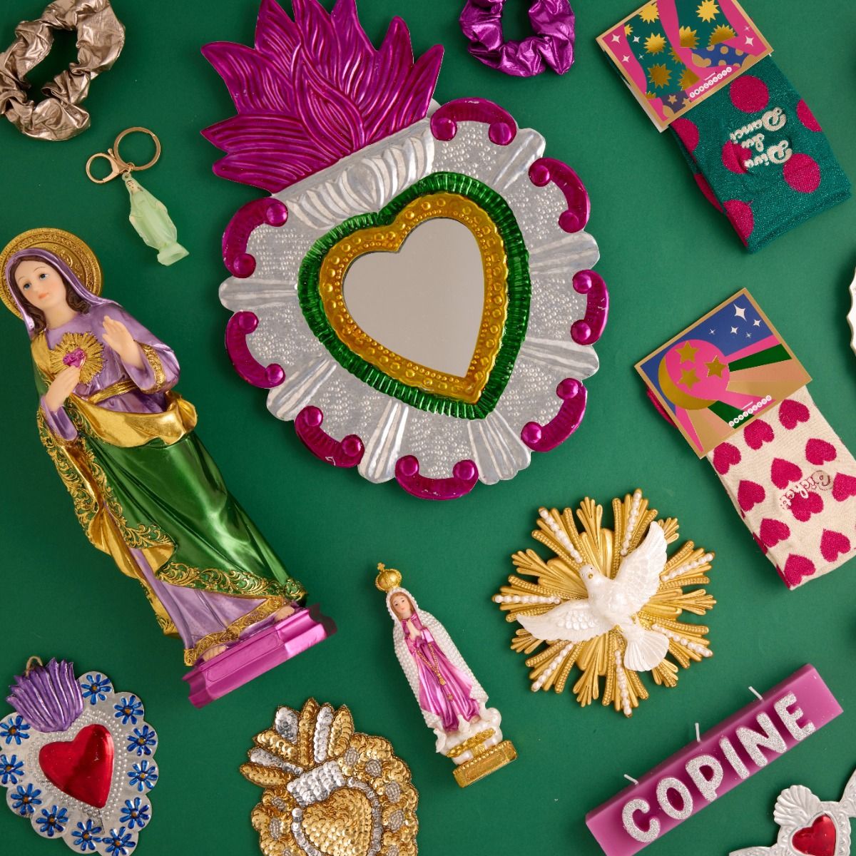 Porte cle vierge phosphorescente