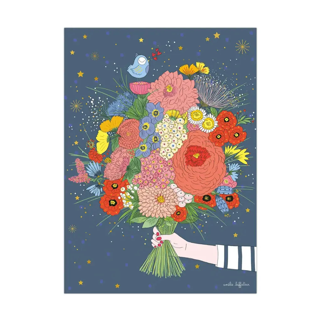 Carte xl - bouquet de bonheur
