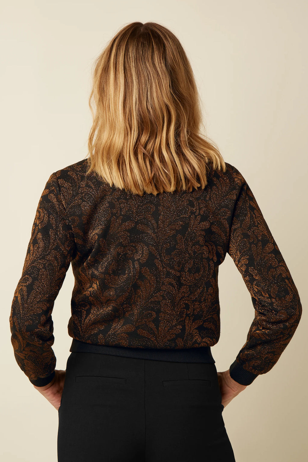 Cleo jacket star jacquard black