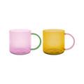 Fred - Set 2 Mugs en verre - rose