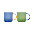 Fred - Set 2 Mugs en verre - Green blue