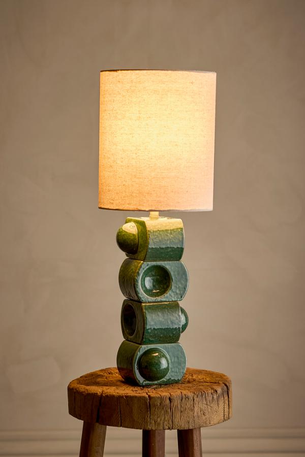 Brady Lampe de table, Verte, Grès