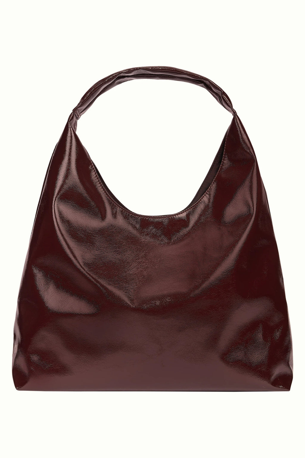 Glace Tote Patent Bag - porto red