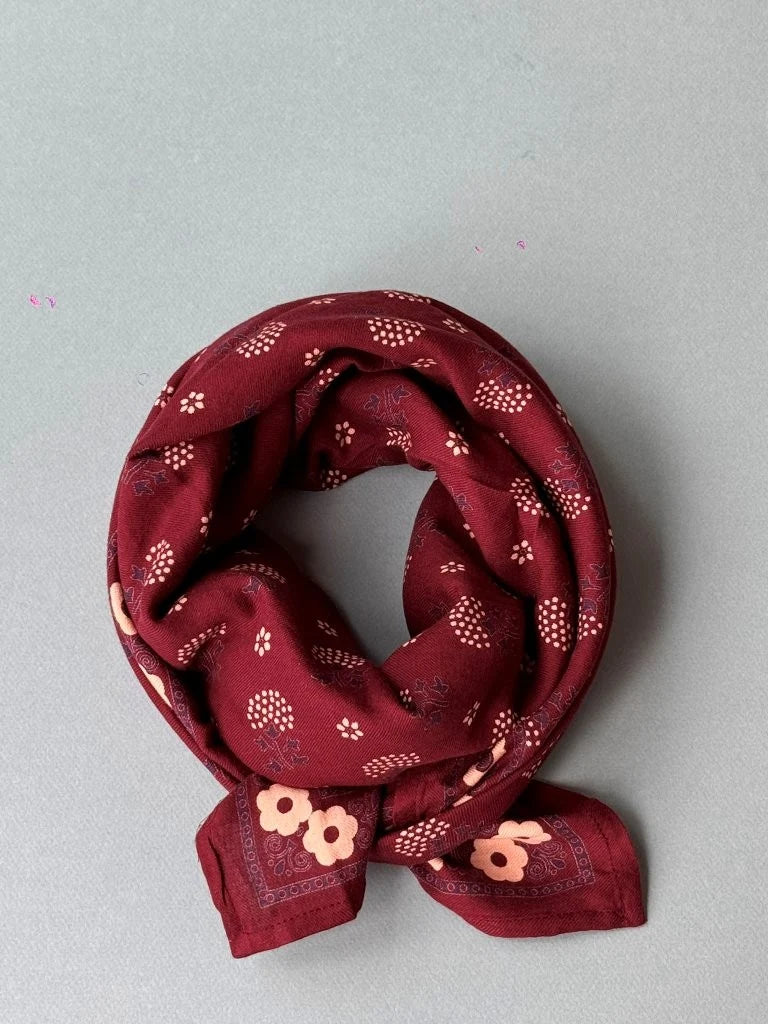 GRAND FOULARD ANASTASE BORDEAUX