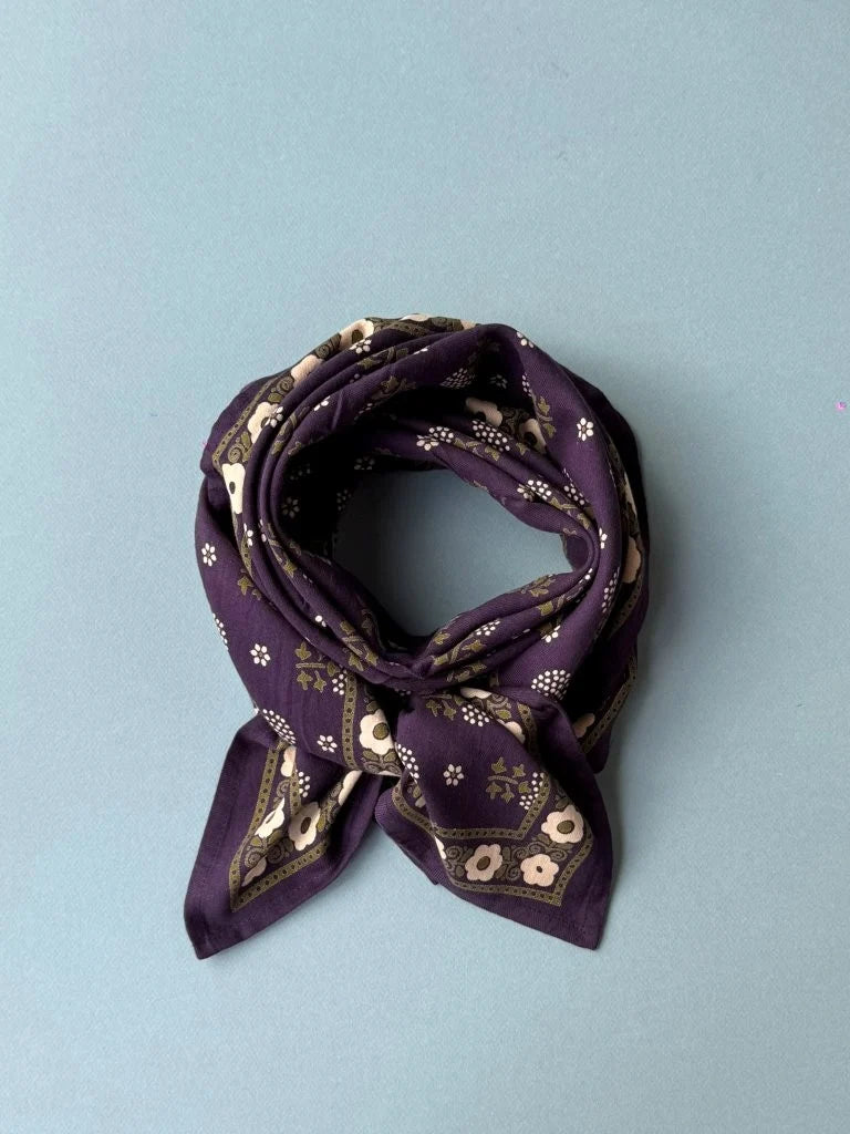 GRAND FOULARD ANASTASE MYRTILLE