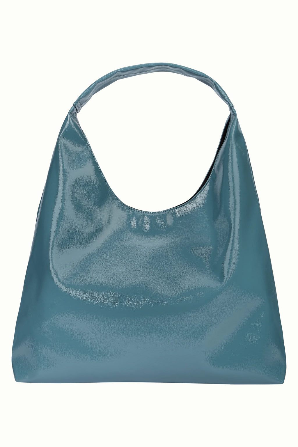 Glace Tote Patent Bag - icy blue