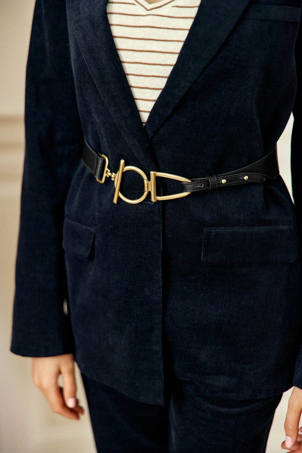 Alaia - Ceinture cuir noir