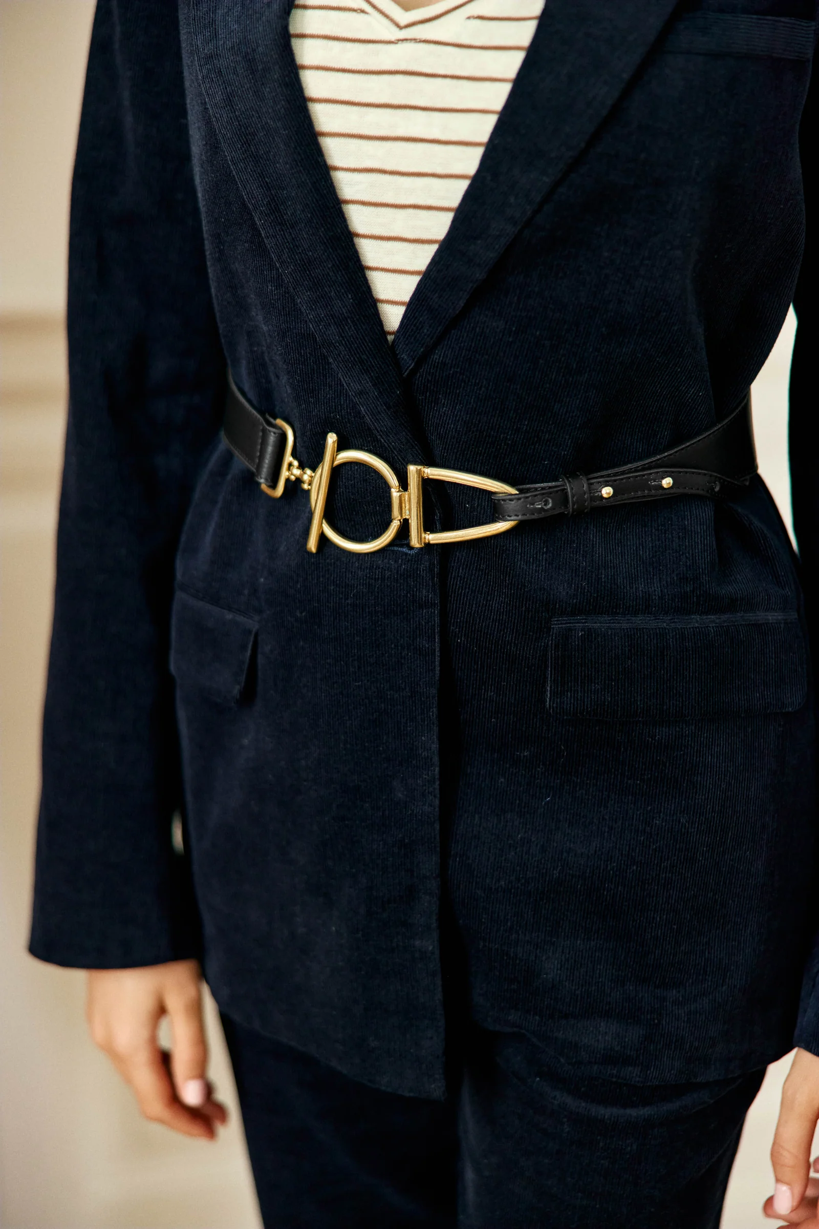 Alaia - Ceinture cuir noir