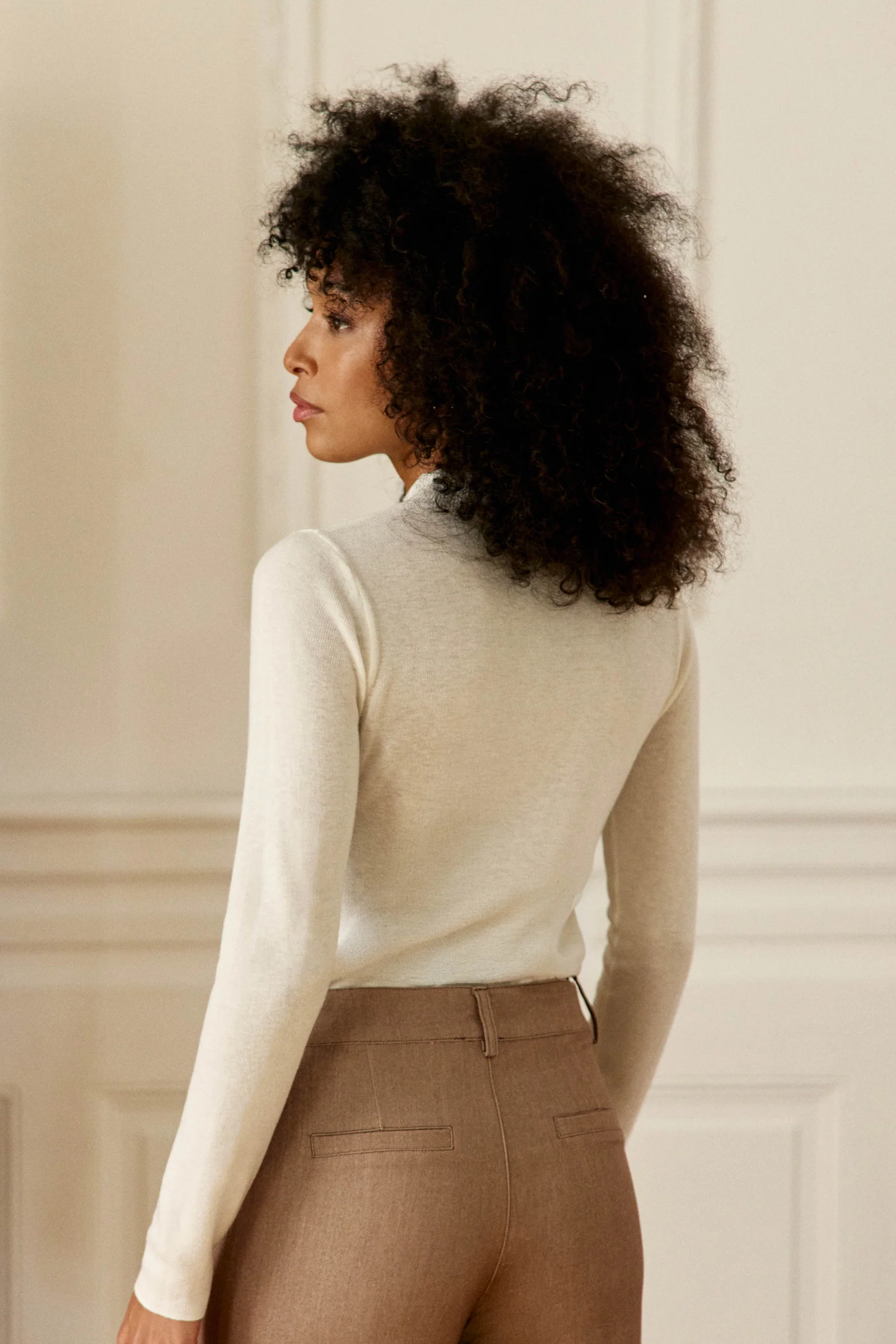 Mariona - Pull coupe droite - Ecru