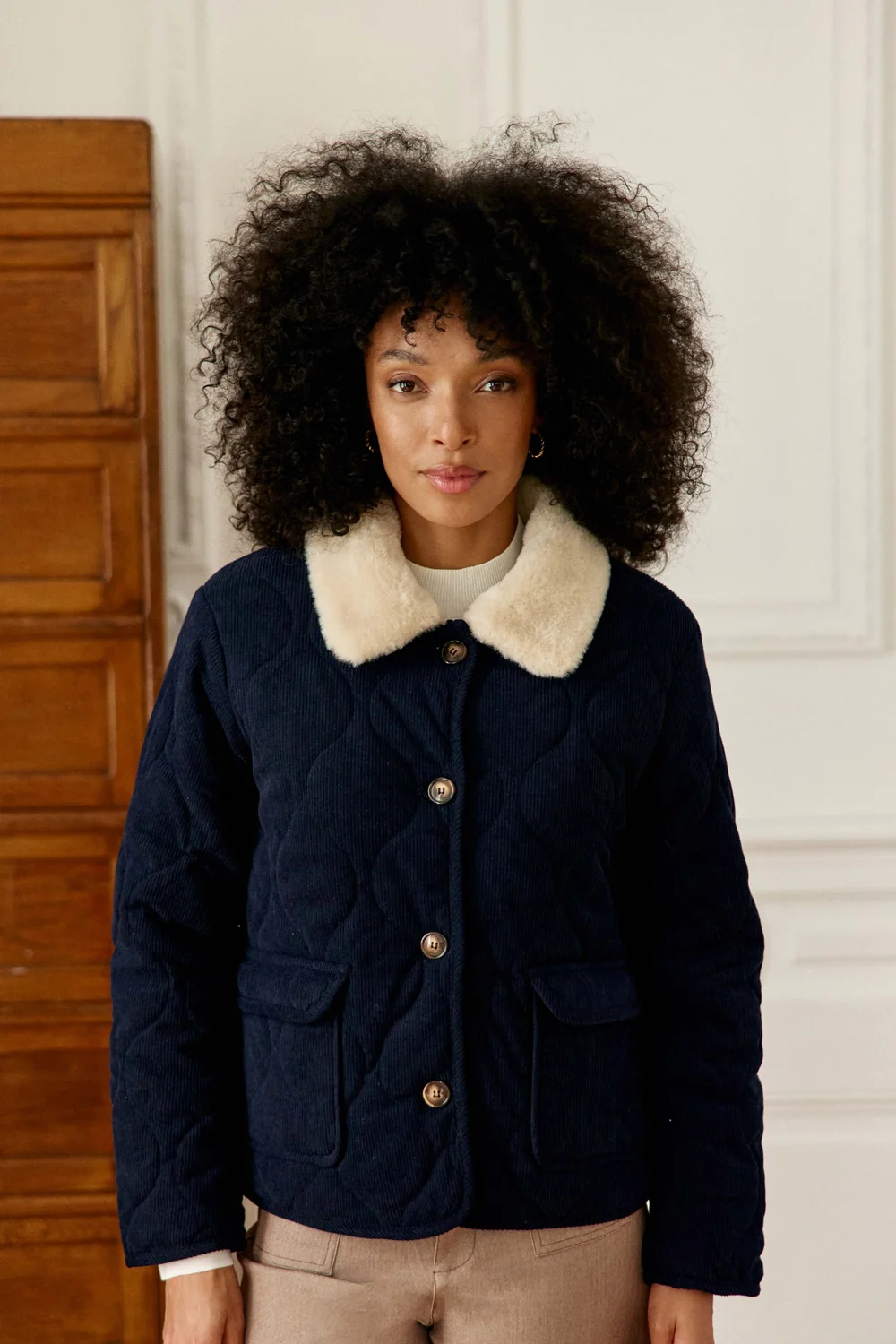 Nattia - Manteau en velours