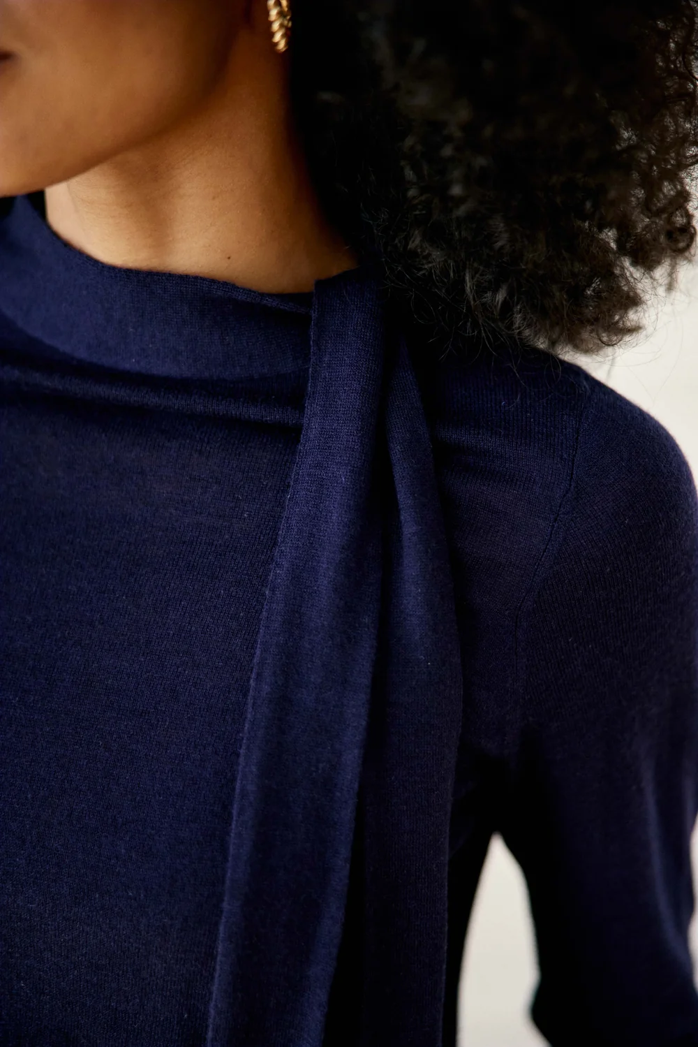 Malaly - Pull coupe droite Marine