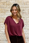 Marcelina – T-shirt ample Bordeaux