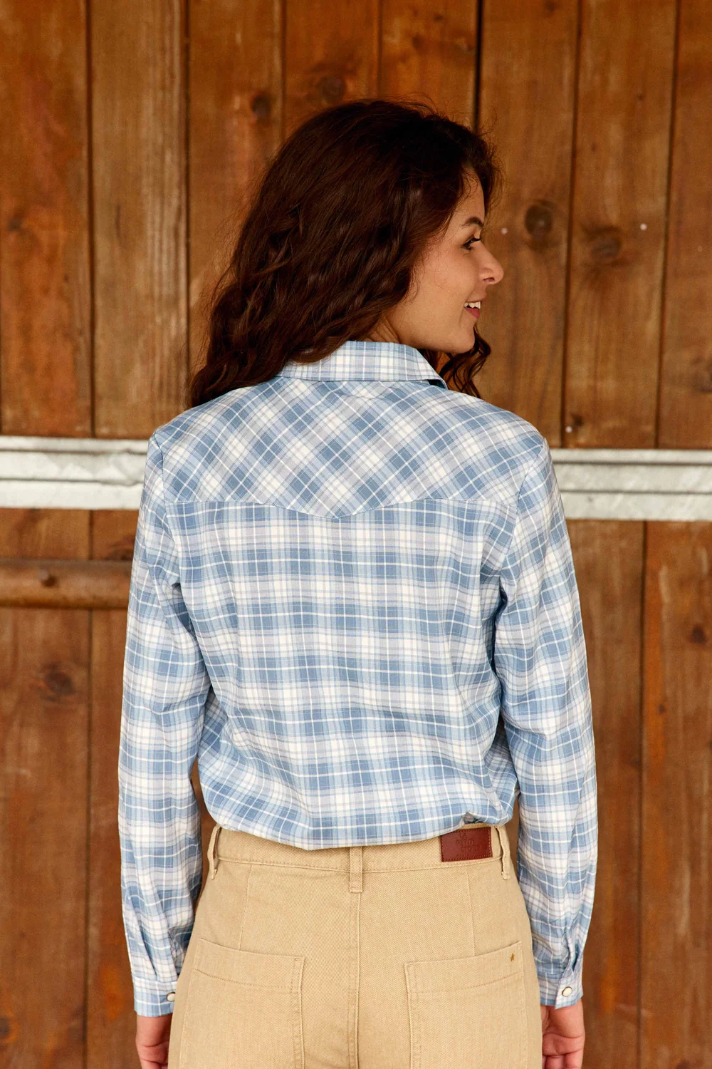 Clau - Chemise à carreaux Bleu
