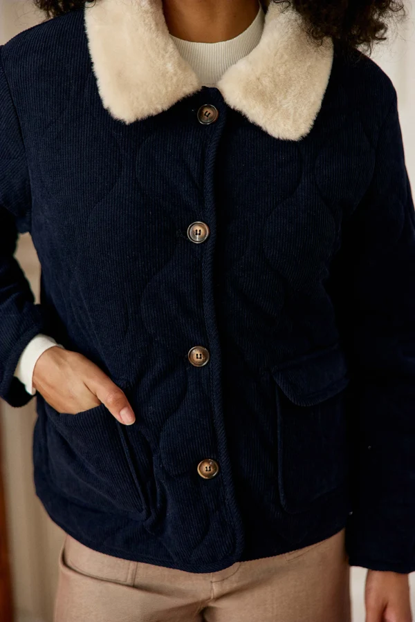 Nattia - Manteau en velours