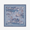 Carré 65 - Rêverie - Kaki /Bleu