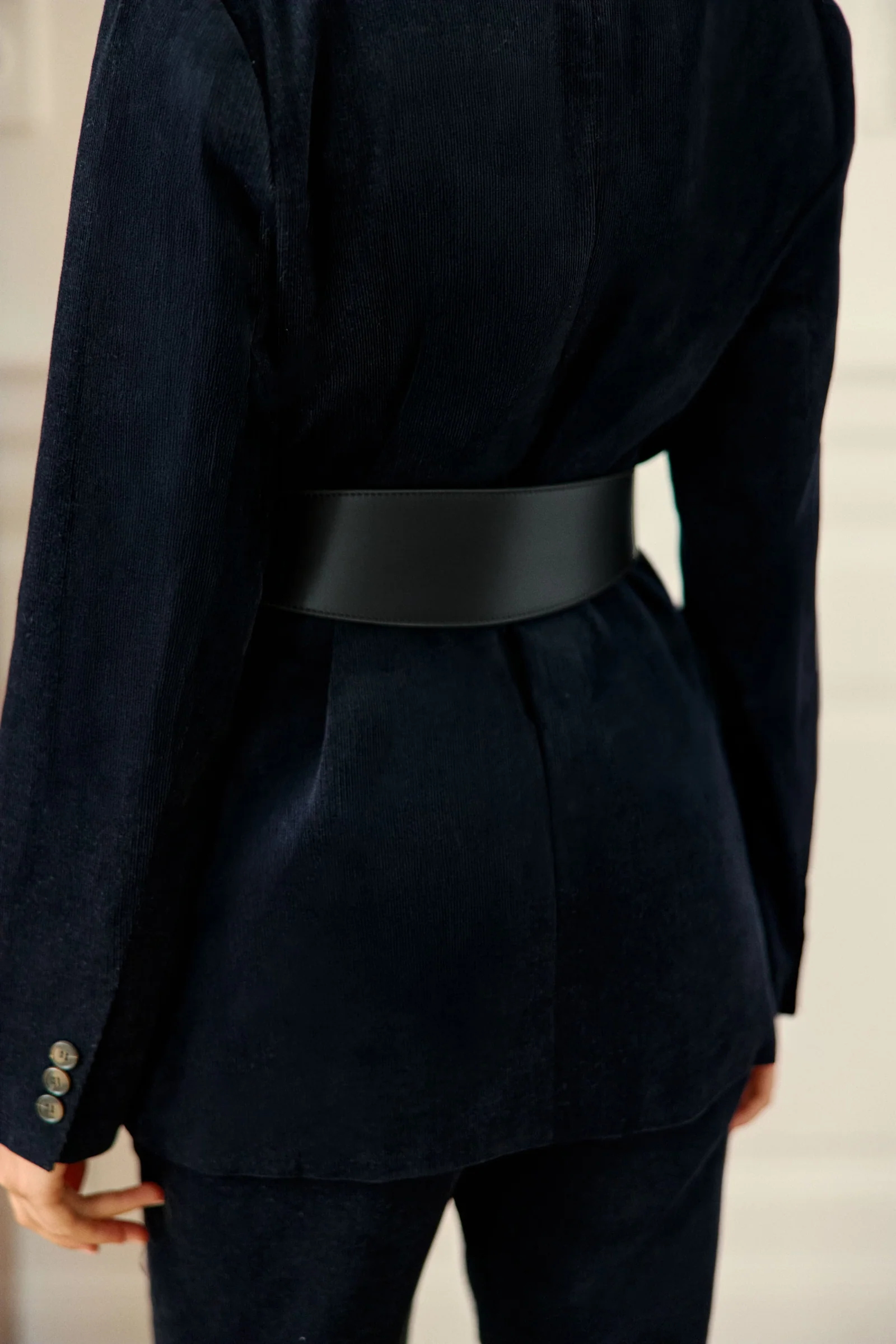 Alaia - Ceinture cuir noir