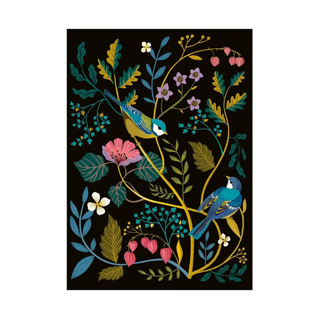 Cahier a5 - oiseaux bleus