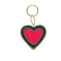Porte cles coeur rose