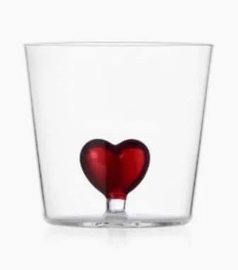 Cuore - Verre cœur rouge