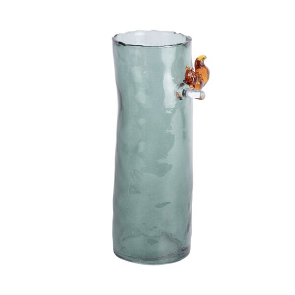 Vase Squirrel on Branch Large - Alpine Vert
